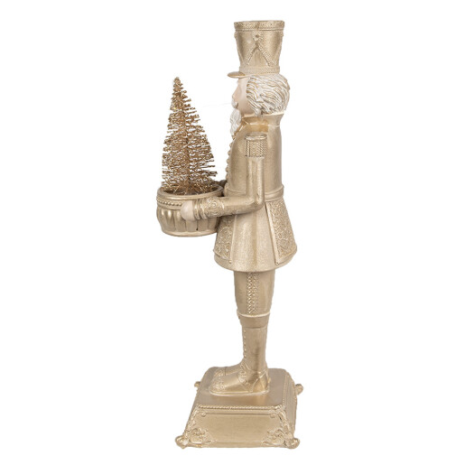Figurina Spargatorul de Nuci polirasina aurie cu led 10x12x32 cm