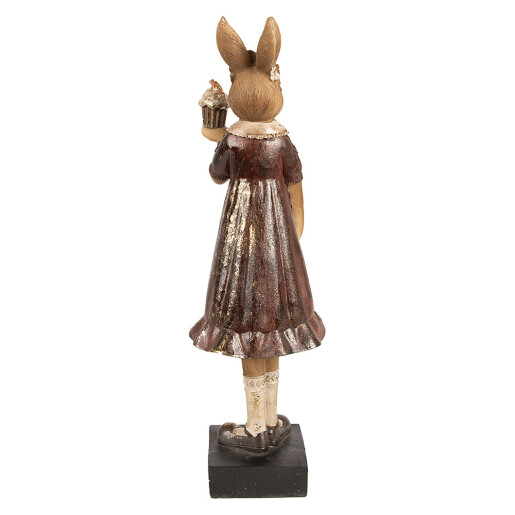 Figurina Iepuras Girl Paste polirasina maro 9x8x28 cm