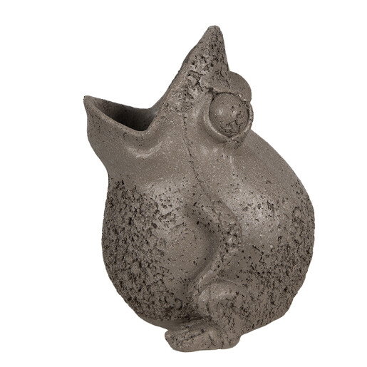 Ghiveci flori polirasina gri Broscuta 19x18x23 cm
