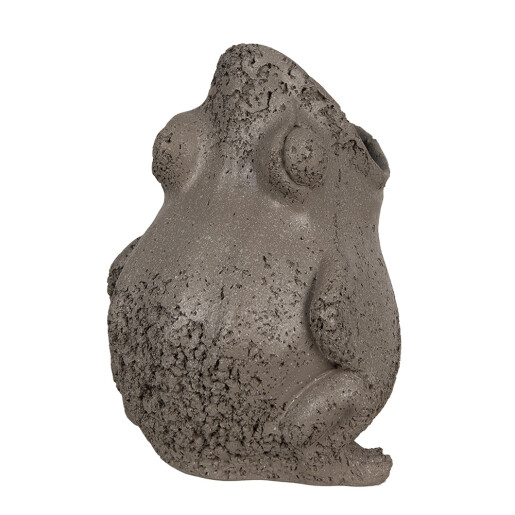 Ghiveci flori polirasina gri Broscuta 19x18x23 cm