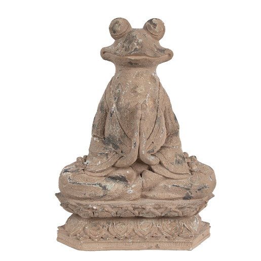 Figurina Broscuta polirasina maro 27x17x37 cm