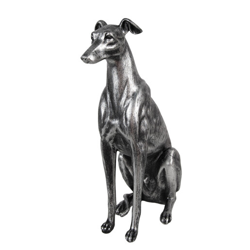 Figurina Catelus polirasina argintie 20x10x30 cm