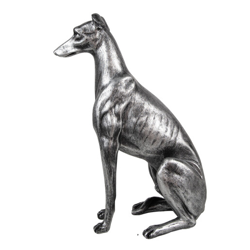 Figurina Catelus polirasina argintie 20x10x30 cm