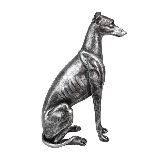 Figurina Catelus polirasina argintie 20x10x30 cm