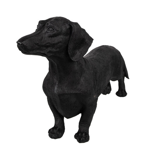 Figurina Catelus polirasina neagra 37x11x23 cm