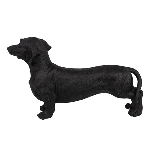 Figurina Catelus polirasina neagra 37x11x23 cm