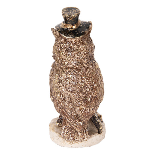Figurina Bufnita polirasina maro 7x6x14 cm