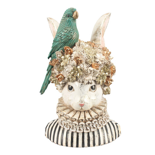 Figurina Iepuras Paste polirasina multicolora 23x21x35 cm