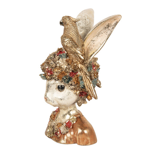 Figurina Iepuras Paste polirasina multicolora 22x22x34 cm