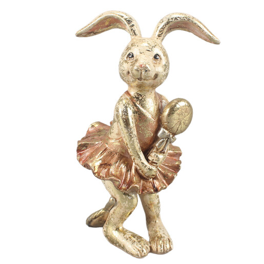 Figurina Iepuras Paste polirasina multicolora 8x6x14 cm