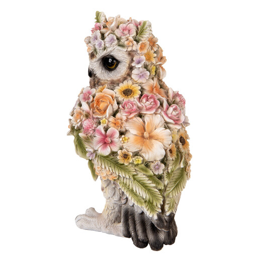 Figurina Bufnita polirasina multicolora 21x18x31 cm