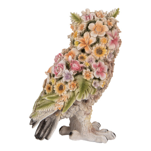 Figurina Bufnita polirasina multicolora 21x18x31 cm