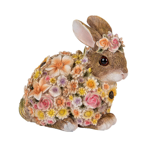 Figurina Iepuras polirasina multicolora 19x12x18 cm