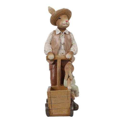Figurina Iepurasi Paste polirasina bej maro 12x7x23 cm