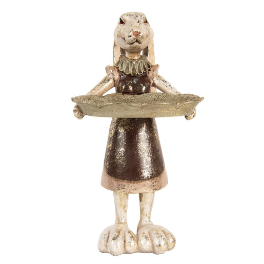 Figurina Iepuras Paste polirasina multicolora 15x15x29 cm