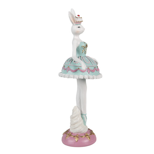 Figurina Iepuras Paste polirasina multicolora 9x8x23 cm