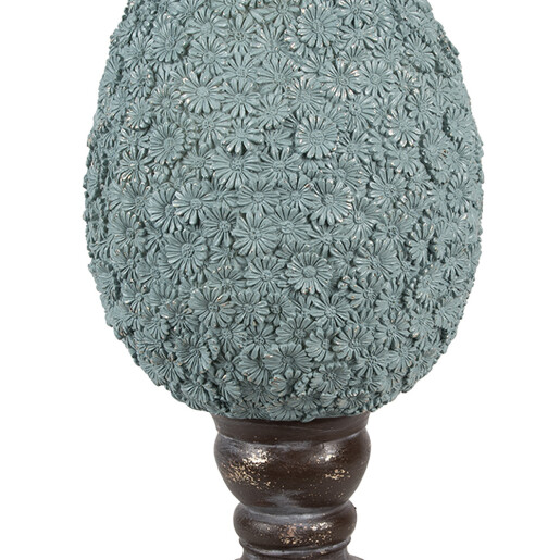 Ou decorativ Paste polirasina maro albastru 16x34 cm