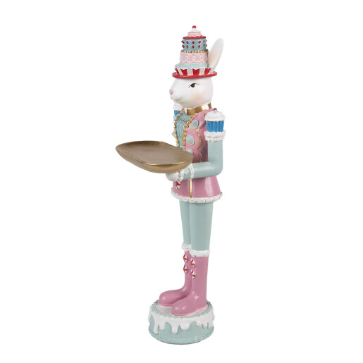 Figurina Iepuras Paste polirasina multicolora 9x8x25 cm