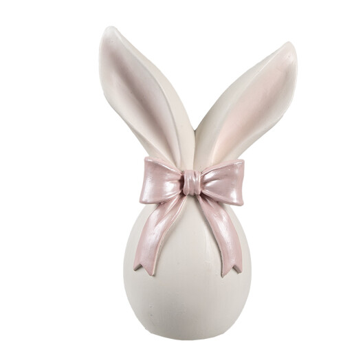 Decoratiune Paste polirasina roz alba 12x8x18 cm