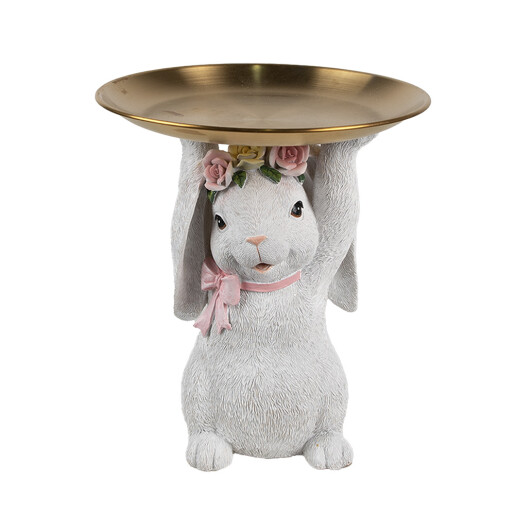 Figurina Iepuras Paste polirasina multicolora Ø 21x23 cm