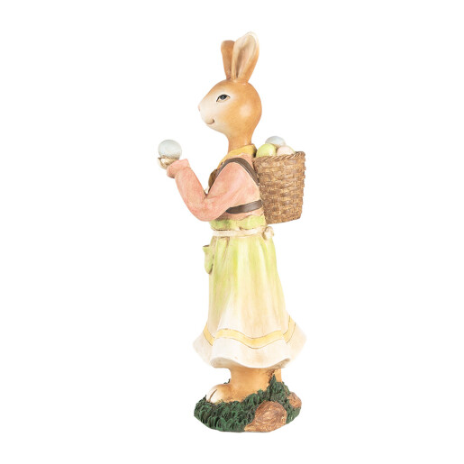 Figurina Iepuras Paste polirasina multicolora 13x13x33 cm