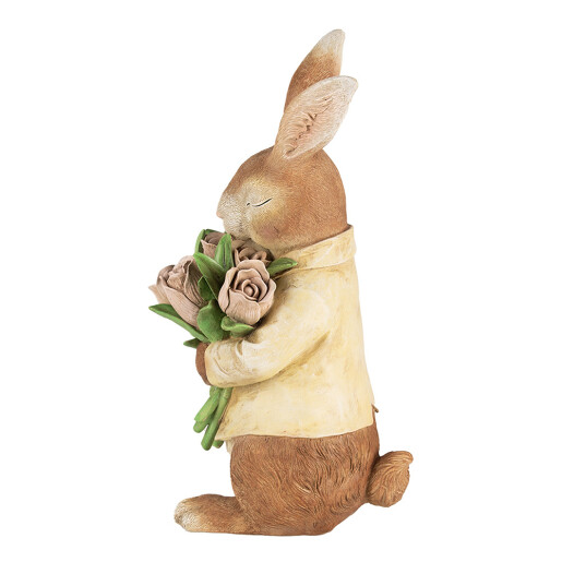 Figurina Iepuras Paste polirasina multicolora 19x23x39 cm