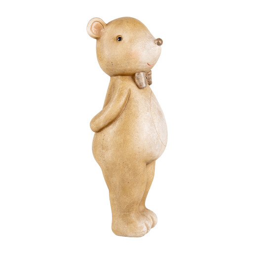 Figurina Ursulet polirasina bej 7x7x18 cm