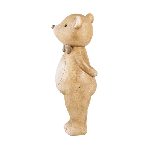 Figurina Ursulet polirasina bej 7x7x18 cm