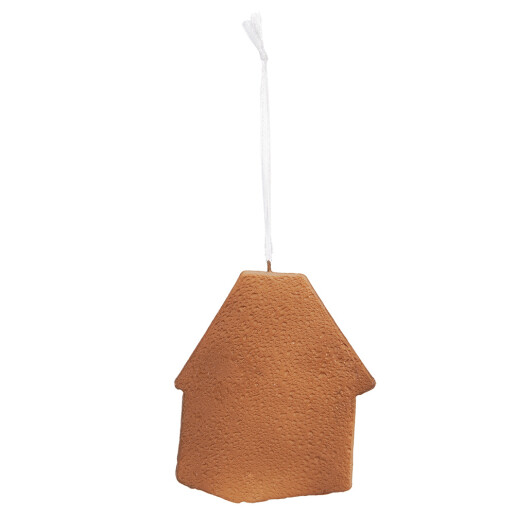 Set 2 ornamente brad Casuta Turta Dulce maro alba 9x1x10 cm