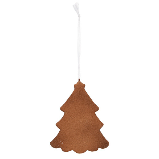 Set 2 ornamente Bradut Craciun maro alb 9x1x10 cm