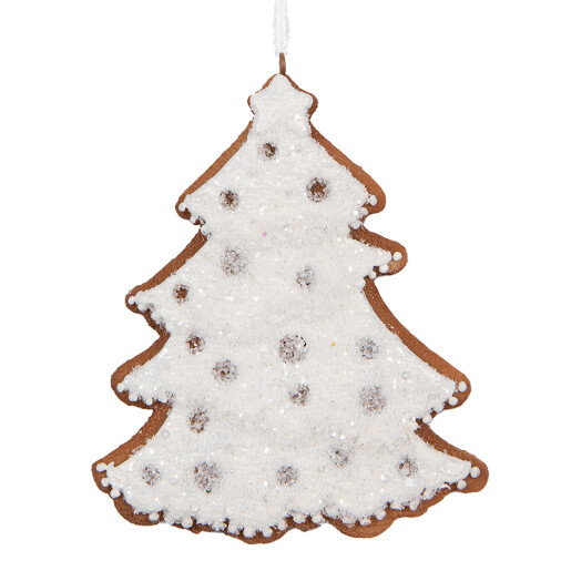 Set 2 ornamente polirasina Bradut Craciun 9x1x10 cm