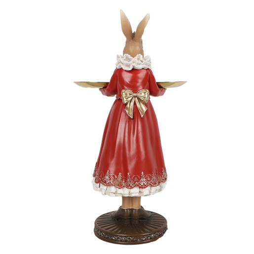 Figurina Iepuras Paste polirasina multicolora 18x17x31 cm