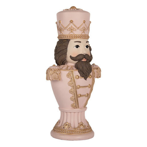 Figurina Spargatorul de Nuci polirasina roz maro auriu 16x10x30 cm
