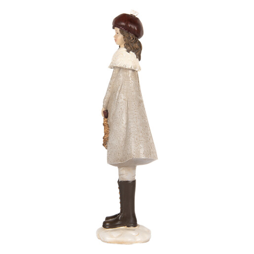Figurina Fetita Craciun polirasina multicolora 10x8x30 cm