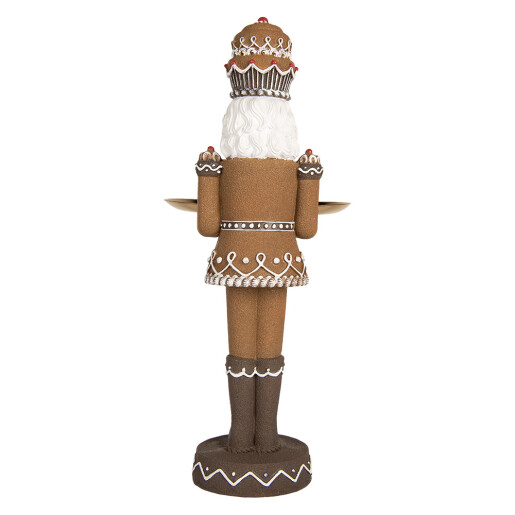 Figurina Spargatorul de Nuci polirasina alba maro 18x15x40 cm