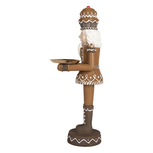 Figurina Spargatorul de Nuci polirasina alba maro 18x15x40 cm