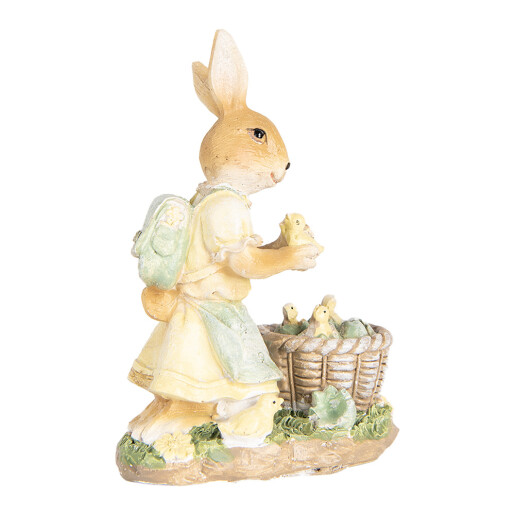Figurina Iepuras Paste polirasina multicolora 10x6x13 cm