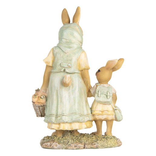 Figurina Iepurasi Paste polirasina multicolora 14x7x20 cm
