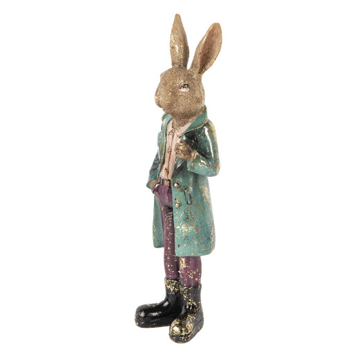 Figurina Iepuras Paste polirasina multicolora 7x6x24 cm