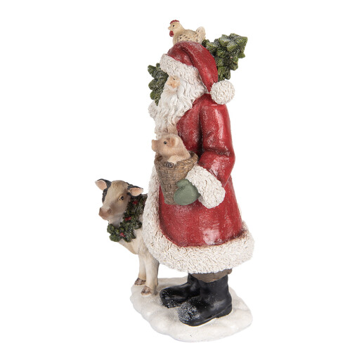 Figurina Mos Craciun polirasina multicolora 17x16x30 cm