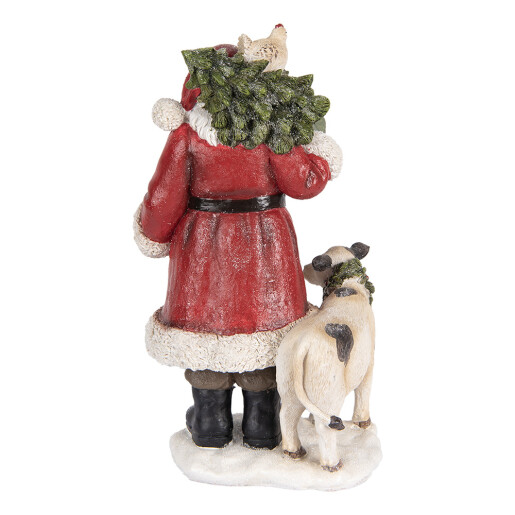 Figurina Mos Craciun polirasina multicolora 17x16x30 cm