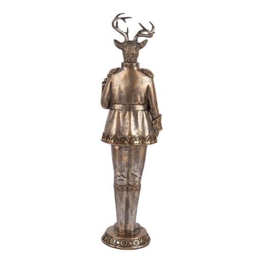 Figurina Craciun Ren polirasina aurie 11x10x38 cm