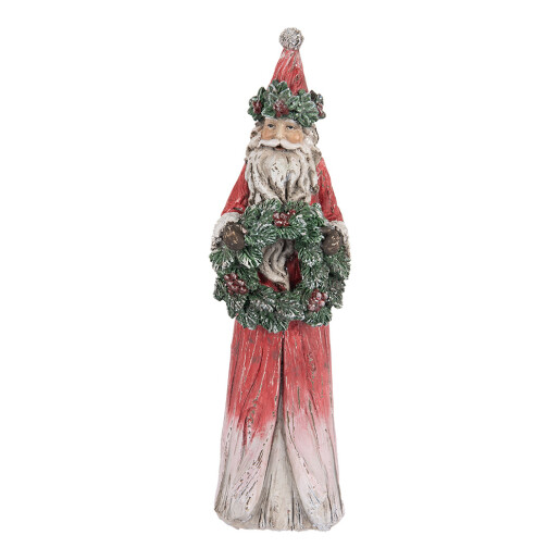 Figurina Mos Craciun polirasina multicolora 7x6x24 cm