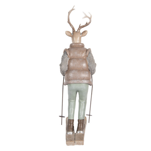 Figurina Ren Craciun polirasina multicolora 16x11x33 cm