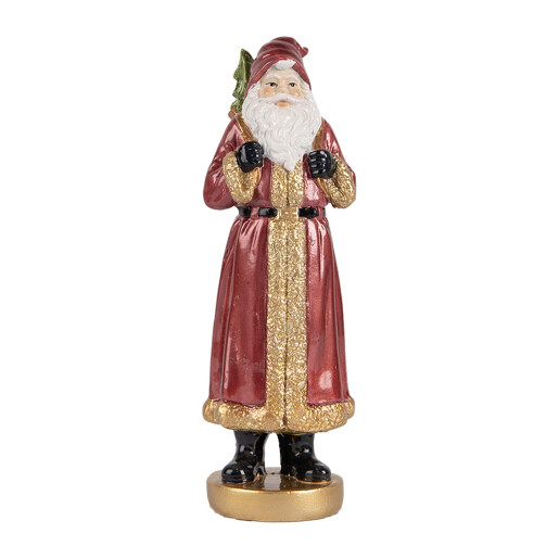 Figurina Mos Craciun polirasina multicolora 6x5x15 cm