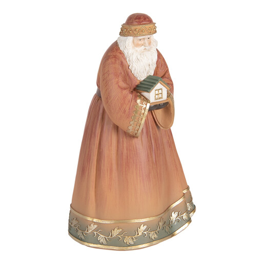 Figurina Mos Craciun polirasina multicolora 17x13x27 cm