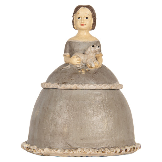 Figurina Femeie cu spatiu depozitare polirasina multicolora 19x16x22 cm