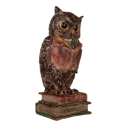 Figurina, puscutilta Bufnita polirasina multicolora 16x15x35 cm