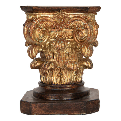 Suport ghiveci flori polirasina maro aurie 12x12x16 cm Suport ghiveci flori polirasina maro aurie 12x12x16 cm