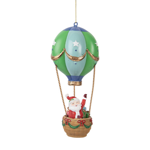 Decoratiune Craciun Balon Zburator polirasina multicolora Ø 8x18 cm
